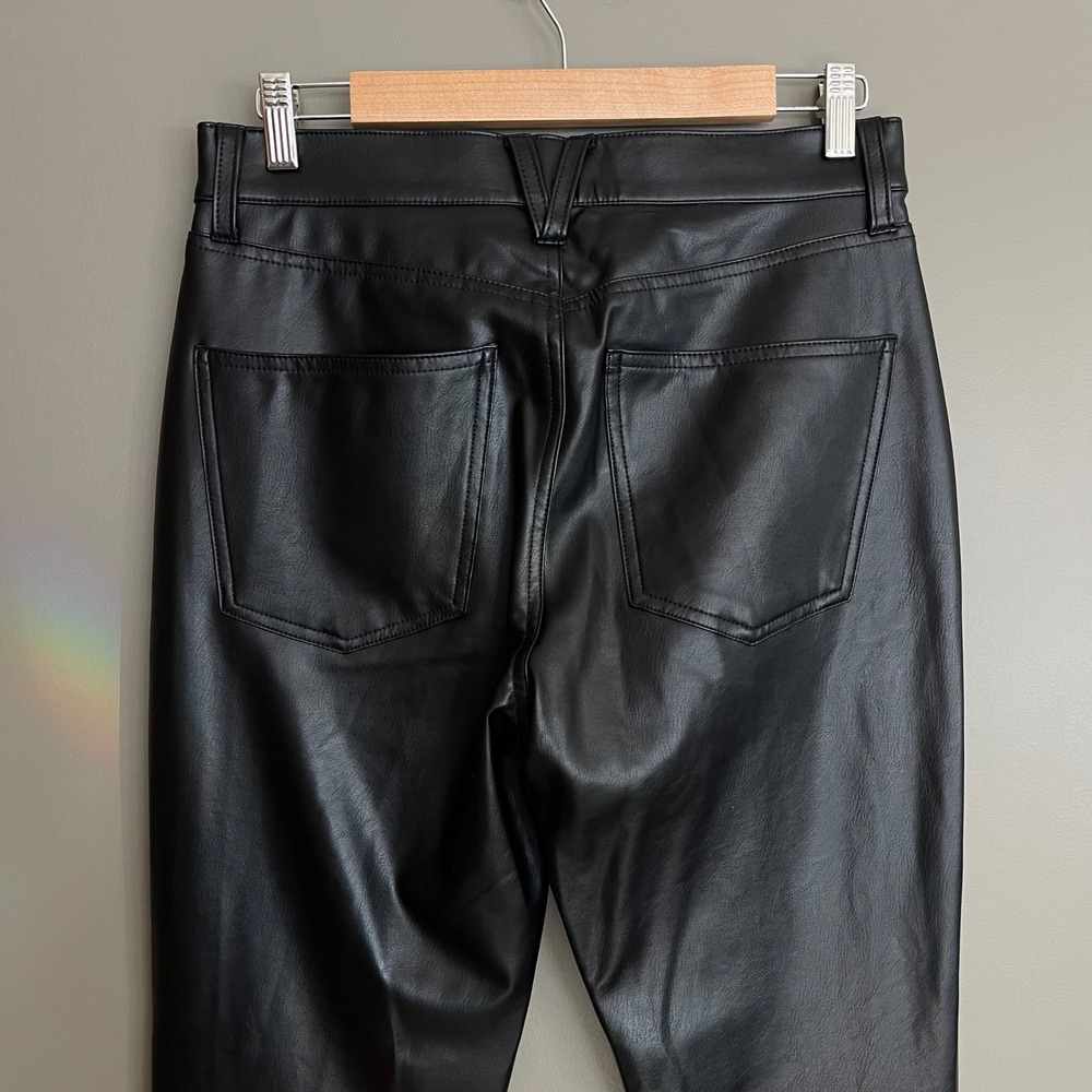 Veronica Beard Beverly Flare High Rise Pant in Black Size 29 Faux Leather Chic - Picture 11 of 16